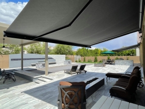 Black Retractable Awning